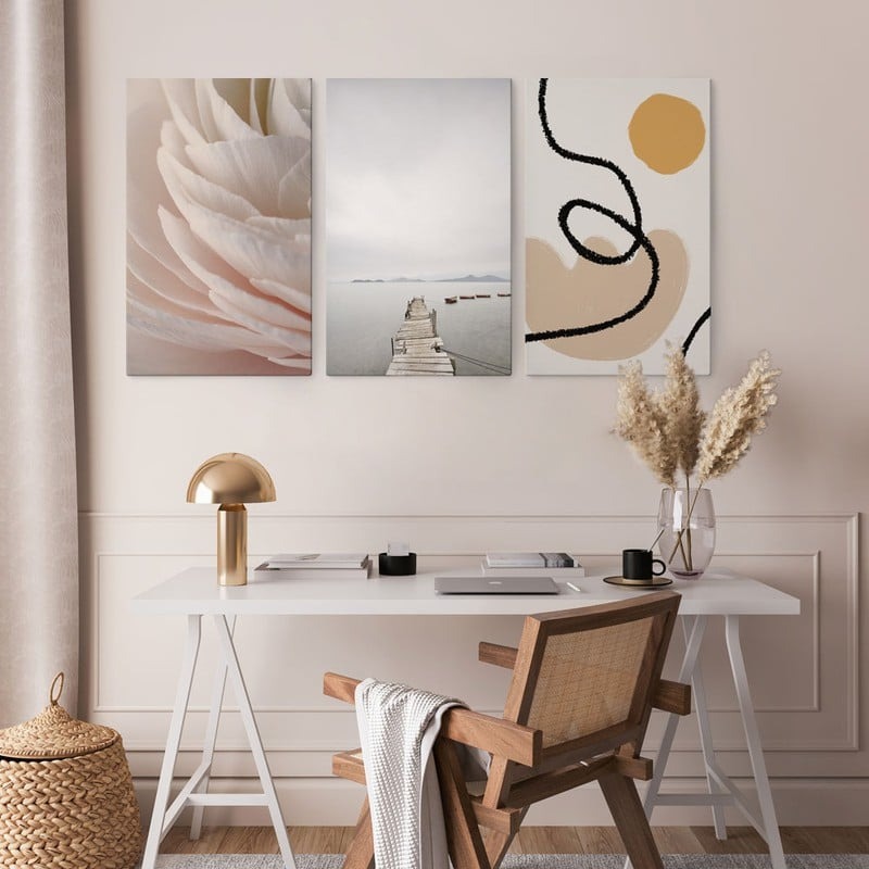 Σετ Τριπτυχος Πινακας σε καμβά PASTEL MORNING