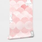Αυτοκόλλητη Ταπετσαρία τοίχου RABBIT POP PINK