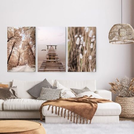 OUTLET Σετ Τριπτυχος Πίνακας σε καμβά RELAXING TIME 50cm x 80cm - OUTLET