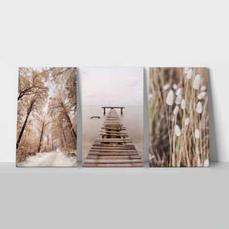 OUTLET Σετ Τριπτυχος Πίνακας σε καμβά RELAXING TIME 50cm x 80cm - OUTLET Sticky 1