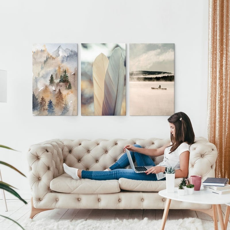 Σετ Τριπτυχος Πινακας σε καμβά RELAXING TONES