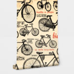 Αυτοκόλλητη Ταπετσαρία τοίχου RETRO BICYCLES