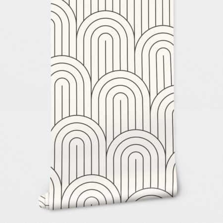 Αυτοκόλλητη Ταπετσαρία τοίχου SEMICIRCLES AND LINES - Μοτίβα Sticky 2