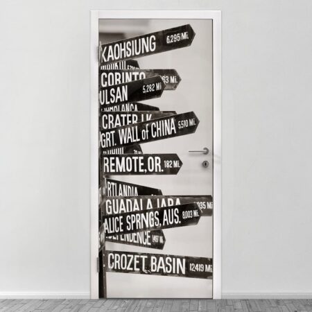 Αυτοκολλητο Πορτας SIGNPOST - Πόλεις Sticky 1