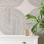 Αυτοκόλλητη Ταπετσαρία τοίχου SKETCH LINES PATTERN