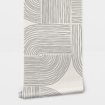 Αυτοκόλλητη Ταπετσαρία τοίχου SKETCH LINES PATTERN