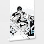 Αυτοκόλλητη Ταπετσαρία τοίχου SNOWBOARD