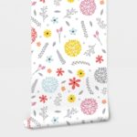Αυτοκόλλητη Ταπετσαρία τοίχου SPRING FLOWERS PATTERN