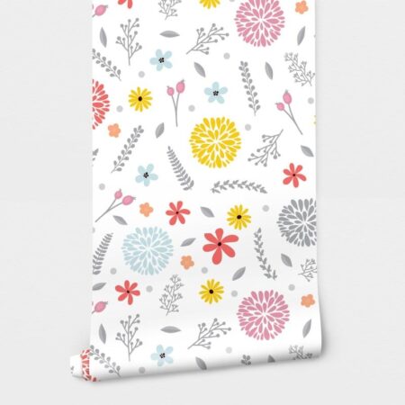 Αυτοκόλλητη Ταπετσαρία τοίχου SPRING FLOWERS PATTERN - Μοτίβα Sticky 1