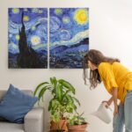 Σετ Δίπτυχος Πινακας σε καμβά VAN GOGH - THE STARRY NIGHT