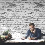 Αυτοκόλλητη Ταπετσαρία τοίχου VINTAGE HANDWRITTEN SCRIPT