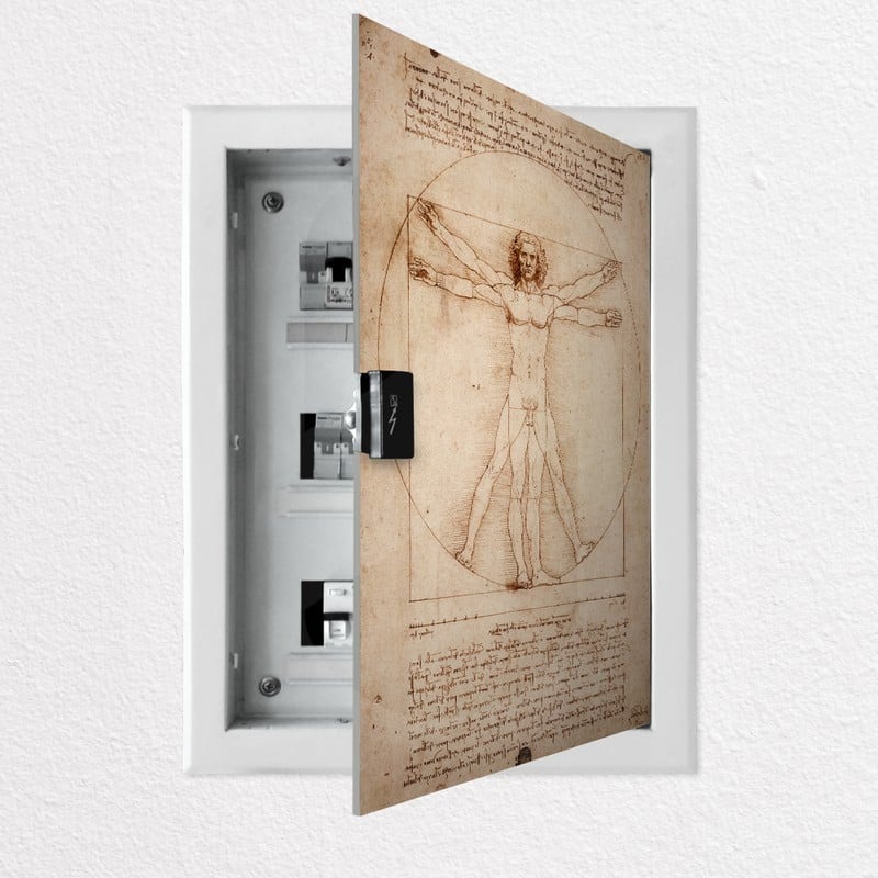 Αυτοκόλλητο ηλεκτρολογικο VITRUVIAN MAN