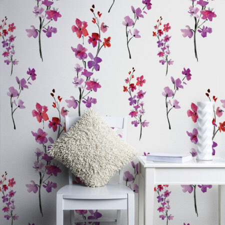 Αυτοκόλλητη Ταπετσαρία τοίχου WATERCOLOR 1 - Floral - Λουλουδια Sticky 1
