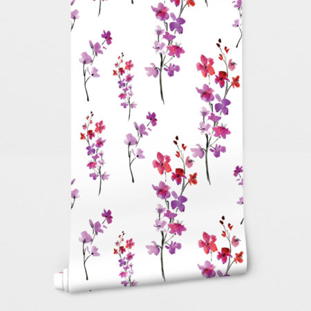 Αυτοκόλλητη Ταπετσαρία τοίχου WATERCOLOR 1 - Floral - Λουλουδια Sticky 2
