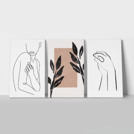 Σετ Τριπτυχος Πινακας σε καμβά WOMEN IN ART - Πορτραιτα και Φιγουρες Sticky 1