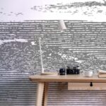 Αυτοκόλλητη Ταπετσαρία τοίχου WOODCUT ABSTRACT LANDSCAPE