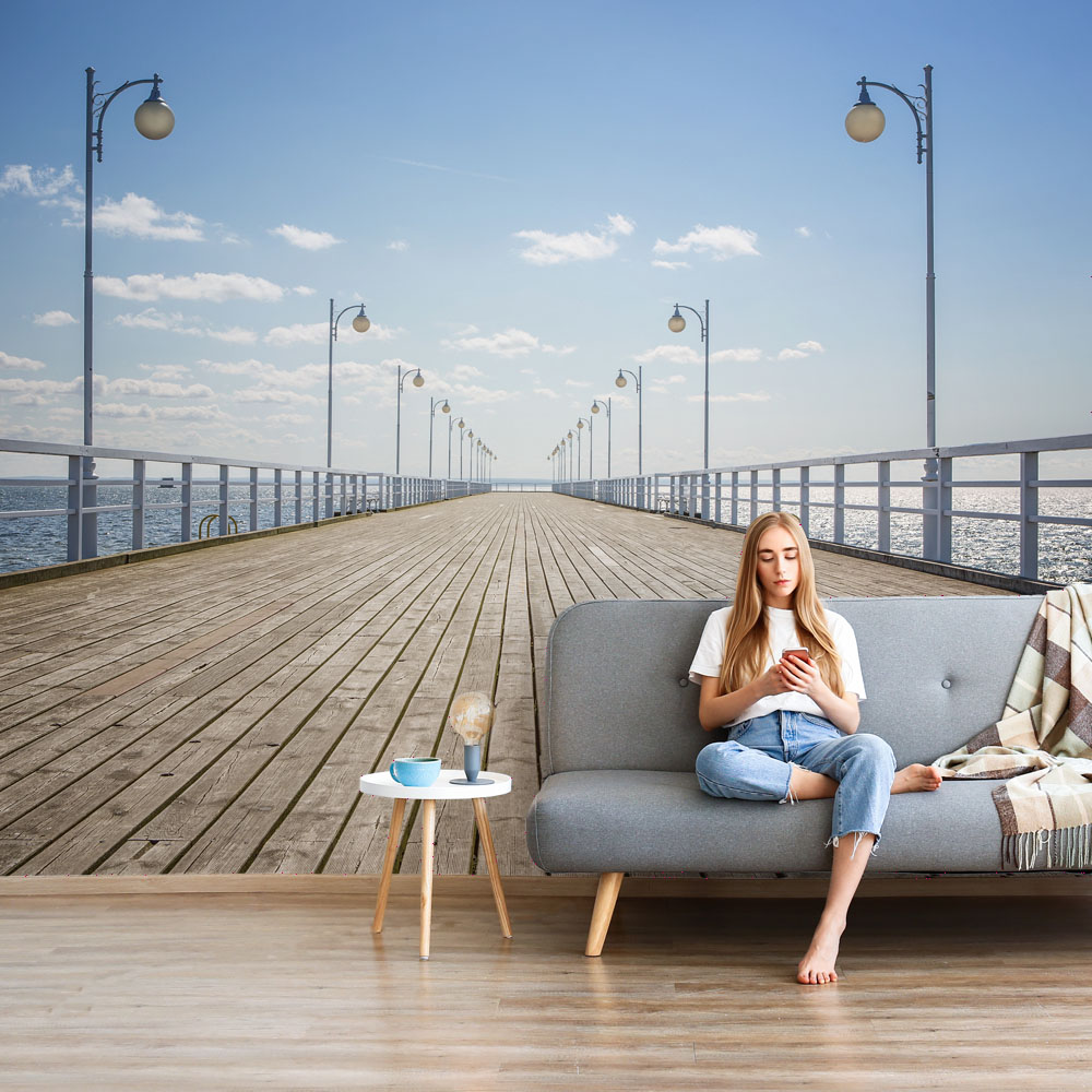Αυτοκόλλητη Ταπετσαρία τοίχου WOODEN PIER