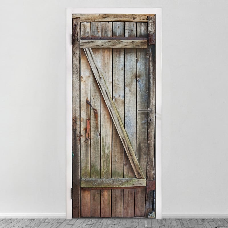 Αυτοκολλητο Πορτας OLD WOODEN DOOR