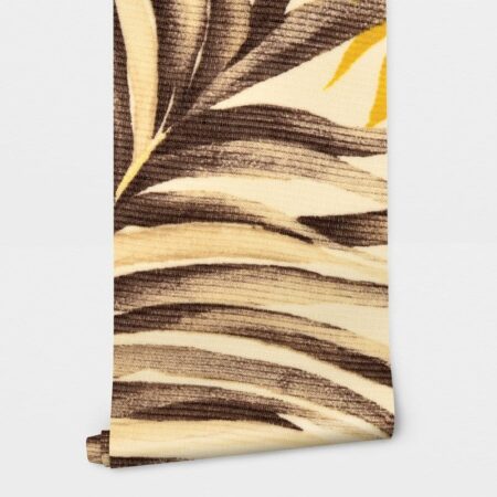 Αυτοκόλλητη Ταπετσαρία τοίχου YELLOW AND BROWN PALM LEAVES - Tropical Sticky 2