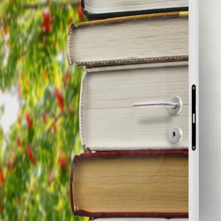 Αυτοκολλητο Πορτας STACK OF BOOKS - Αλλα Sticky 1