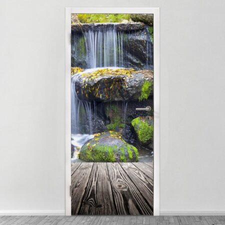 Αυτοκολλητο Πορτας WATERFALL - Τοπία και Φύση