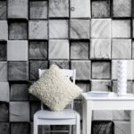 Αυτοκόλλητη Ταπετσαρία τοίχου GREY WOODEN BLOCKS