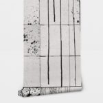 Αυτοκόλλητη Ταπετσαρία τοίχου WATERCOLOR LINES B&W