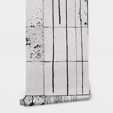 Αυτοκόλλητη Ταπετσαρία τοίχου WATERCOLOR LINES B&W - Απομίμηση υλικών Sticky 2