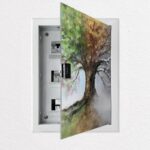 Aυτοκόλλητο ηλεκτρολογικού πίνακα 4 SEASONS TREE PAINTING