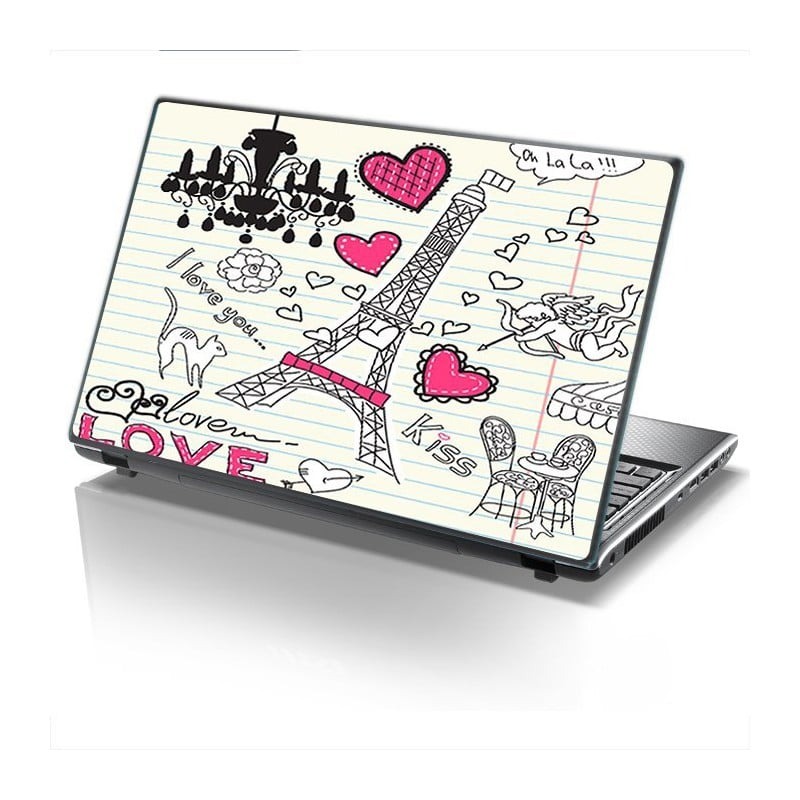Αυτοκόλλητο Laptop  PARIS LOVE