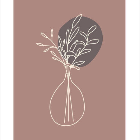 Πόστερ ABSTRACT FLORAL BOTANICAL ART - Lineart Sticky 2