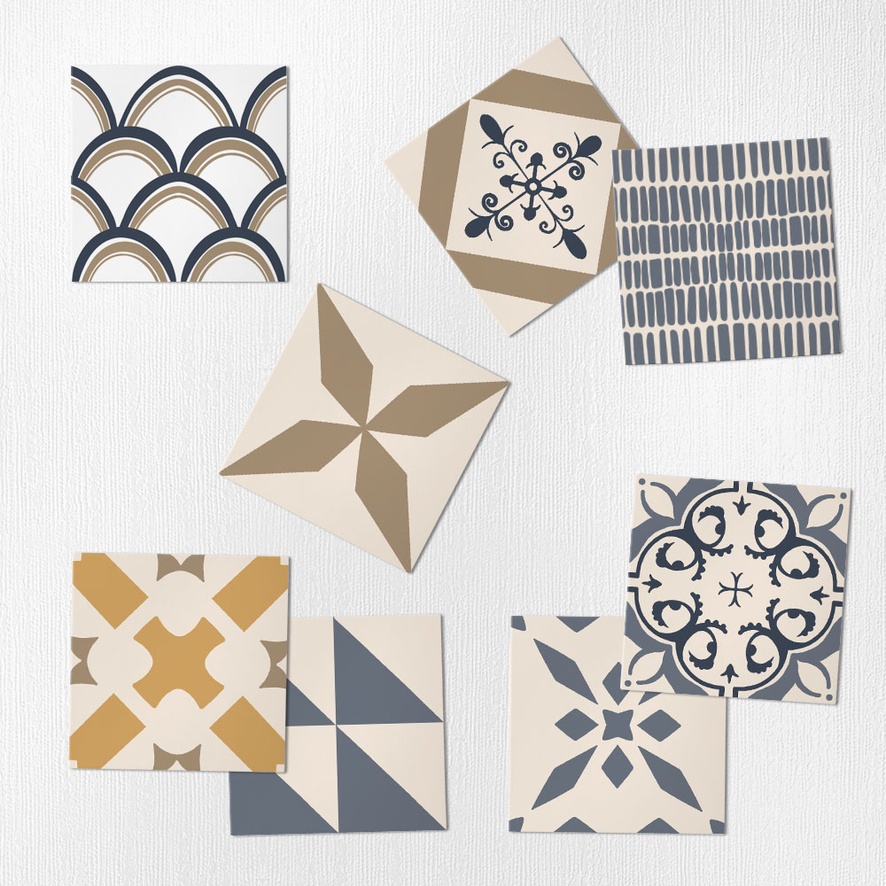 Αυτοκόλλητα Πλακάκια ABSTRACT SCANDINAVIAN SET 8 τμχ