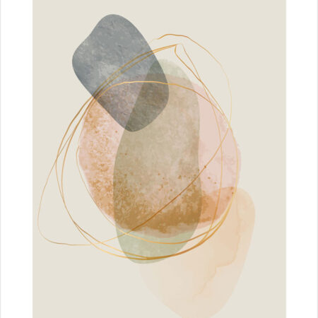 Πόστερ ABSTRACT WATERCOLOR LINE ART - Abstract - Αφηρημένα Sticky 2