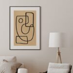 Πόστερ ABSTRACT CHALK LINE ART