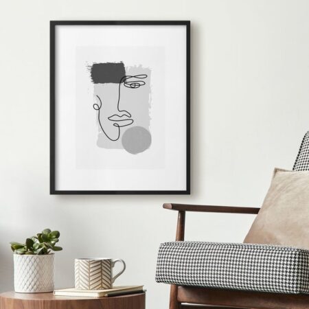 Πόστερ ABSTRACT FACE SHAPE - Lineart