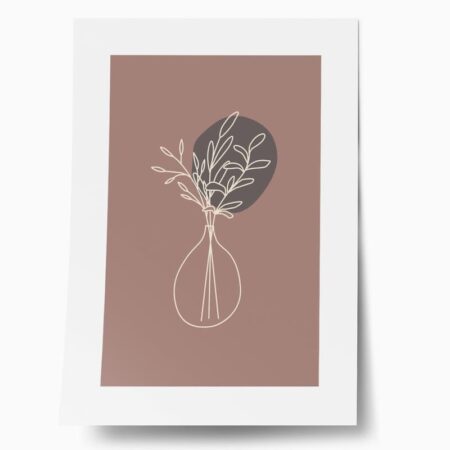 Πόστερ ABSTRACT FLORAL BOTANICAL ART - Lineart Sticky 1