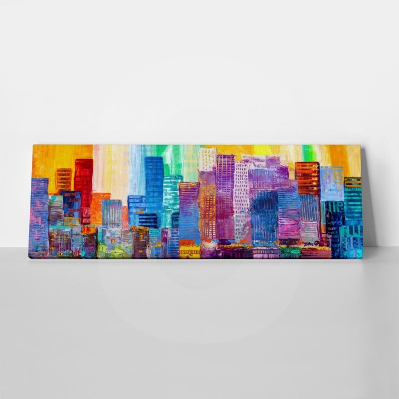 Πίνακας Πανοραμικός ABSTRACT PAINTING OF URBAN SKYSCRAPERS