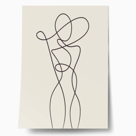 Πόστερ ABSTRACT WOMAN FIGURE - Lineart Sticky 1