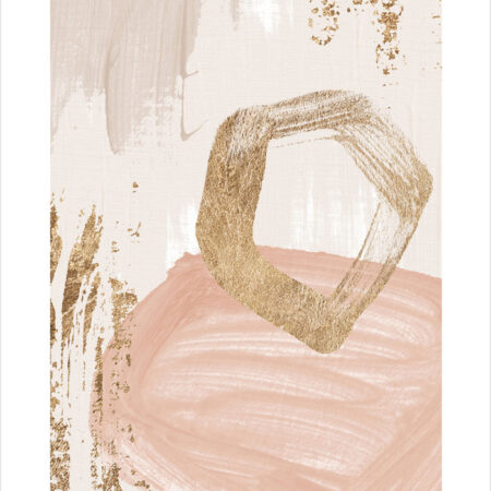 Πόστερ ACRYLIC PAINT GOLD AND PINK - Abstract - Αφηρημένα Sticky 2