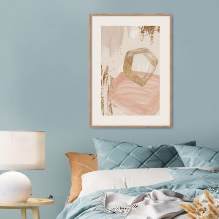 Πόστερ ACRYLIC PAINT GOLD AND PINK - Abstract - Αφηρημένα