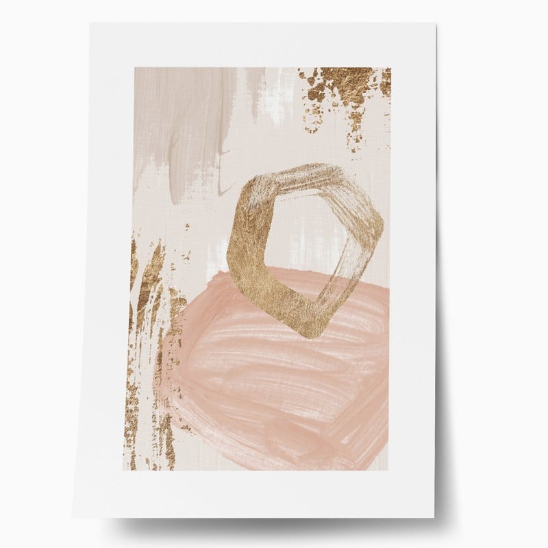 Πόστερ ACRYLIC PAINT GOLD AND PINK