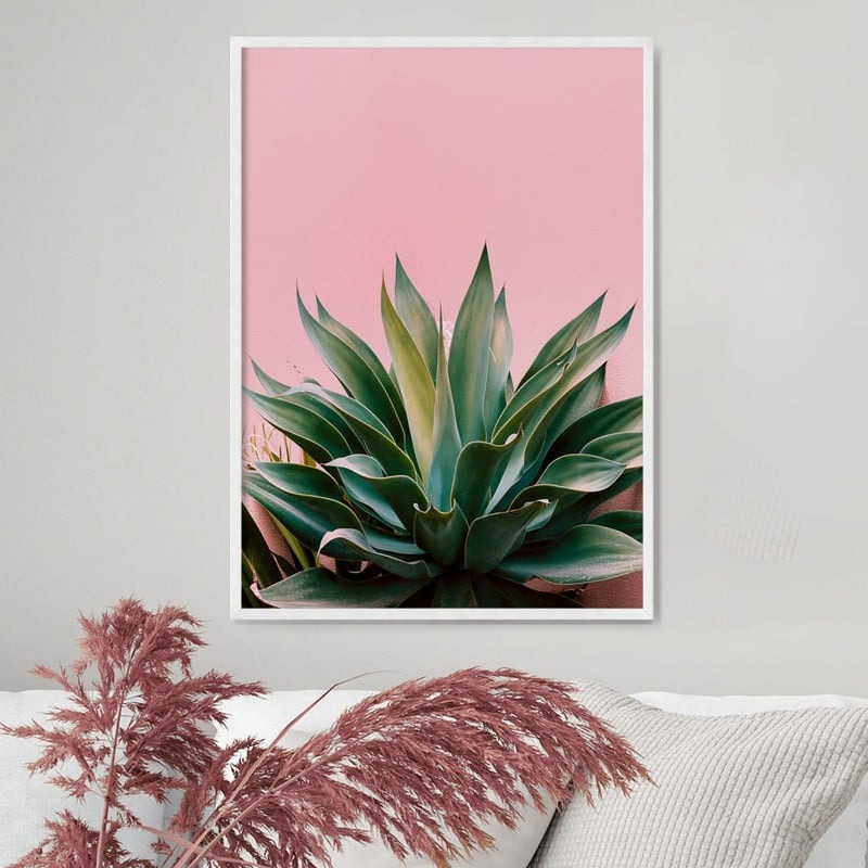 Πόστερ ALOE ON PINK BG