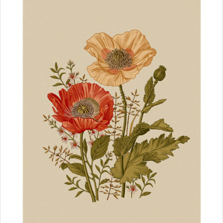 Πόστερ BAROQUE FLOWERS - Botanical - Λουλούδια Sticky 3