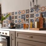 Αυτοκόλλητα Πλακάκια BEIGE AND BLUE CLASSIC SET 8 τμχ