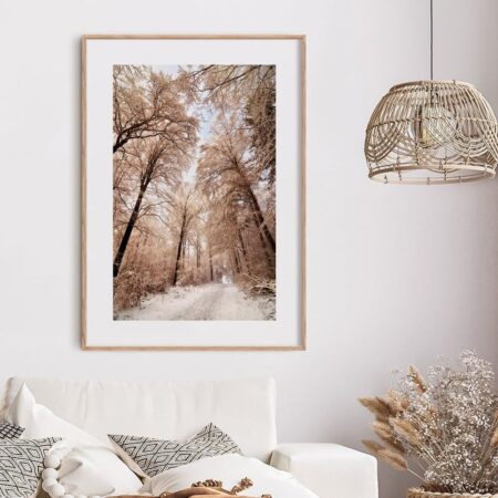 Πόστερ BEIGE WINTER FOREST - Τοπια - Φυση