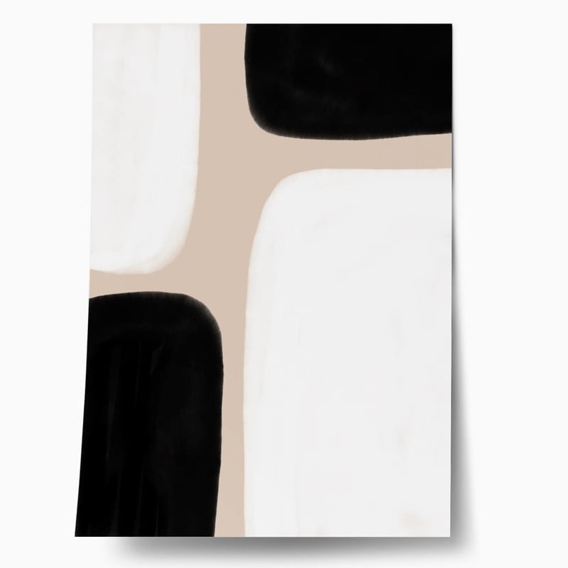 Πόστερ BLACK AND WHITE MINIMALIST ILLUSTRATION