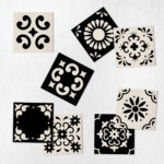 Αυτοκόλλητα Πλακάκια CLASSIC BLACK VINTAGE SET 8 τμχ