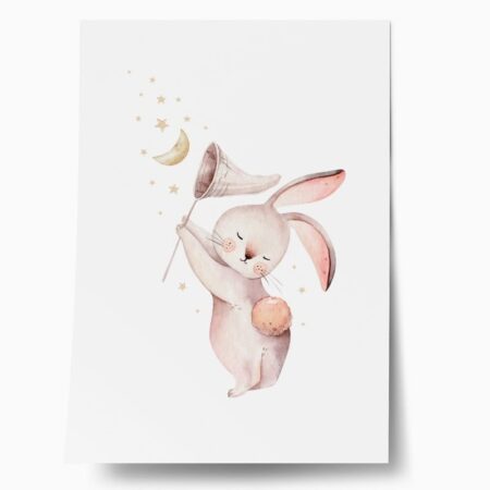 Πόστερ CUTE RABBIT WITH STARS - Παιδικά Sticky 1