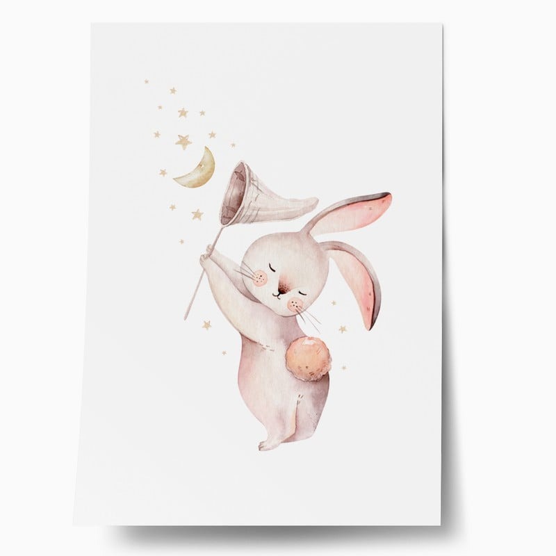 Πόστερ CUTE RABBIT WITH STARS