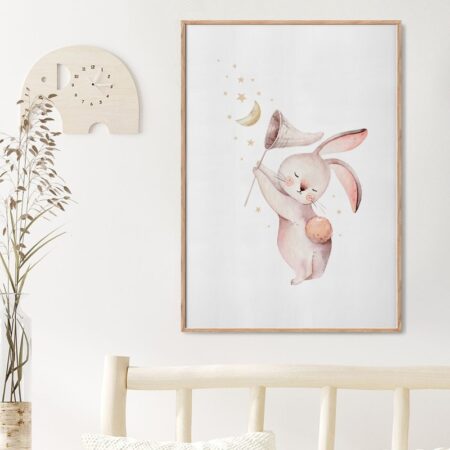Πόστερ CUTE RABBIT WITH STARS - Παιδικά